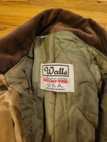 Walls Blizzard-Pruf Insulated Coveralls Made In USA Zip Up Cold Weather Gear L - Picture 7 of 17