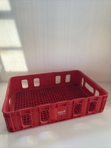 Vintage 80’s Plastic Coke Coca-Cola Crate Red Nice Condition No Cracks