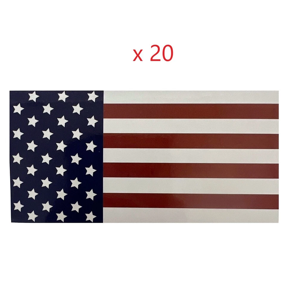 20 pcs American Stars Stripes flag Sticker Vinyls Decals Wall Window Door Laptop