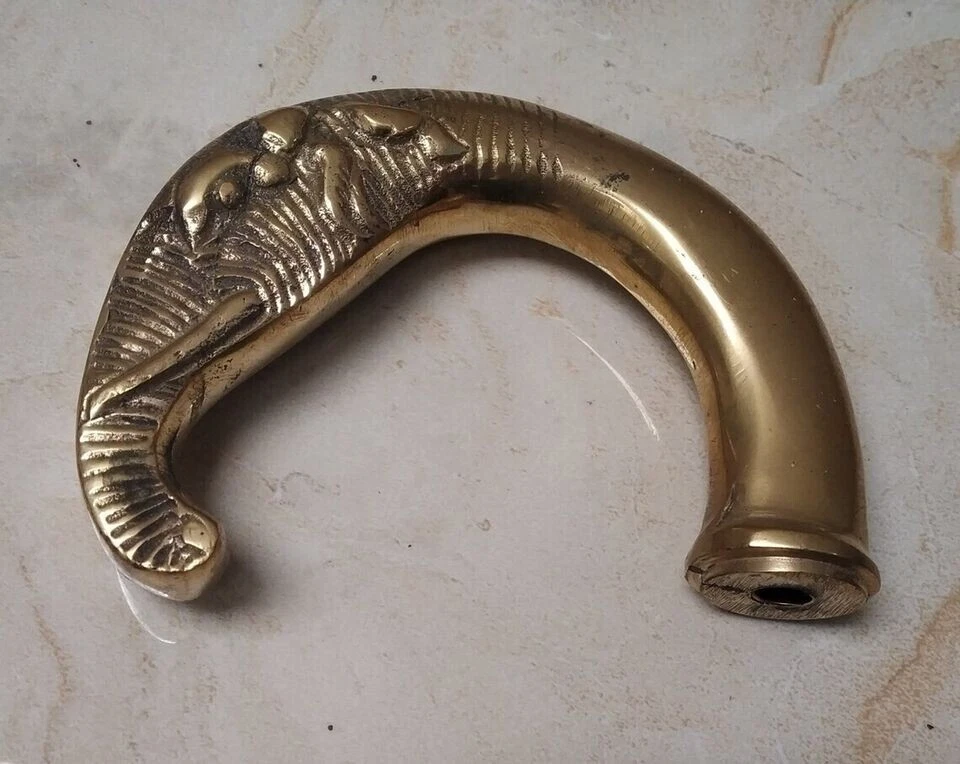 Lot of 5 Brass Handle for Wooden Walking Cane Shaft Victorian Era Steampunk Gift - Image 3 of 4