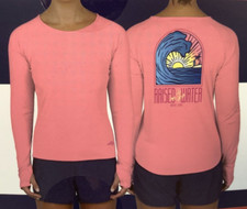 Reel Life Women's Long Sleeve Jax Beach UV Protective Shirt, Salmon Rose, Large