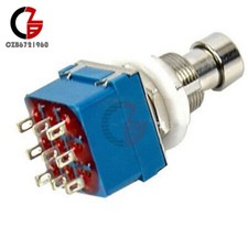 1/2/5/10x 3PDT 9-Pin Guitar Effects Pedal Box Stomp Foot Metal Switch Bypass