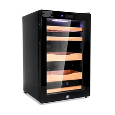 TCFUNDY 65L Electronic Cigar Cooler Humidor Stable Humidity Cedar Wood Shelf