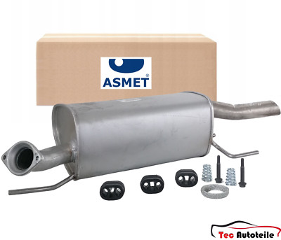 ASMET Endtopf Auspuff Endschalldämpfer mit Montagesatz Opel Vectra B 1.6 1.8 2.0