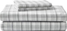 Queen Sheet Set,Warm Breathable Cotton Flannel Bedding with Deep Pockets,Brushed