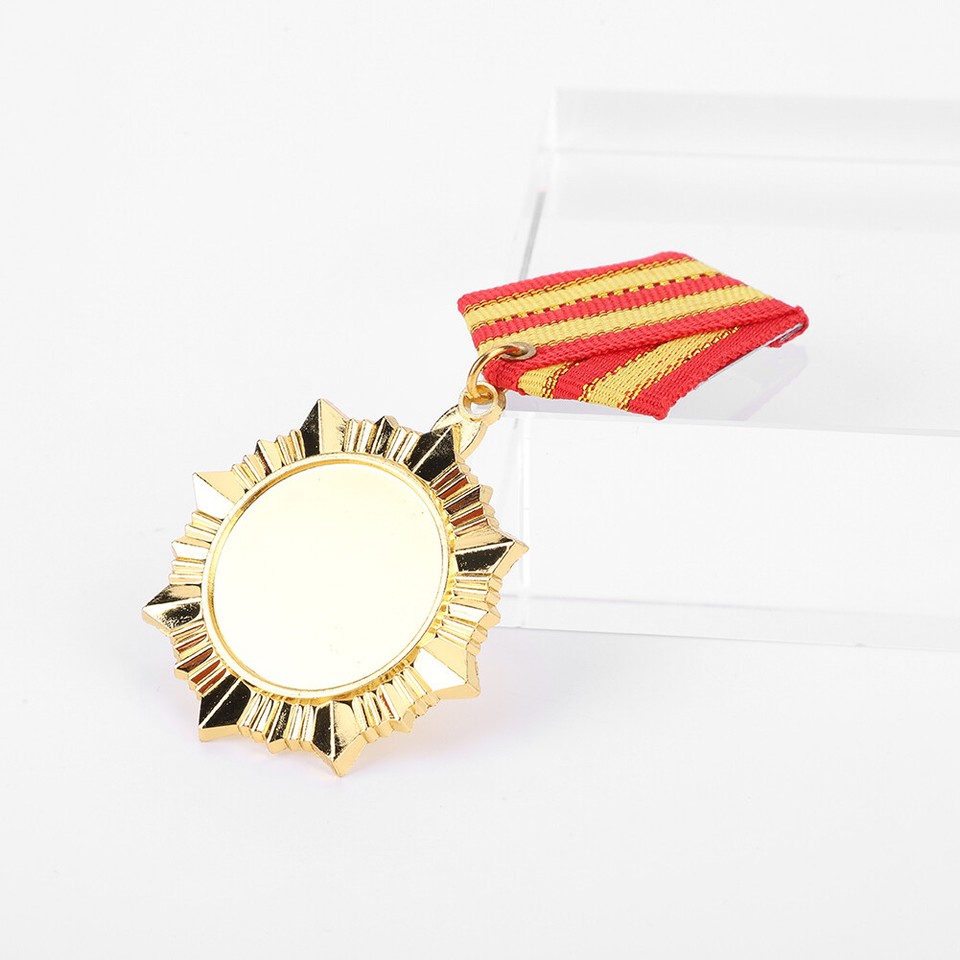 5cm Gold Medal with Neck Ribbon Award Medals for Marathon Ball Sports