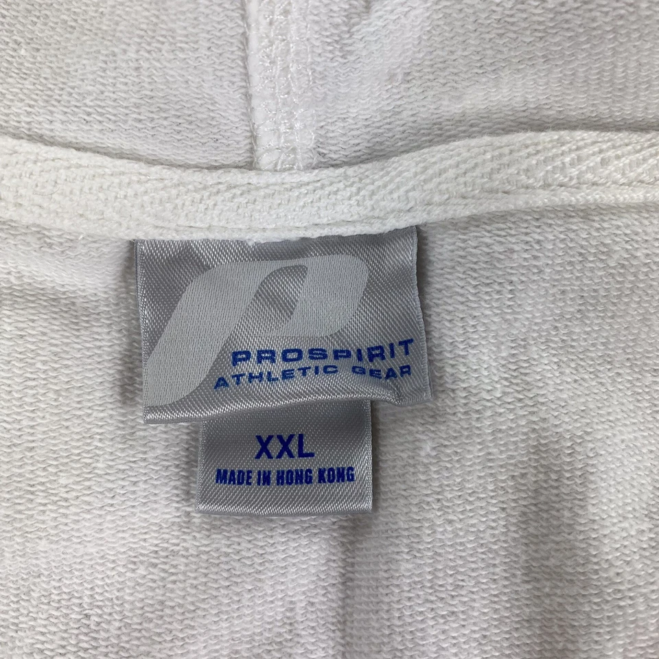 Pro Spirit Mujer XXL Blanco Sólido Con Capucha Cuello en V Profundo Jersey Suéter Atlético Foto 4 de 4