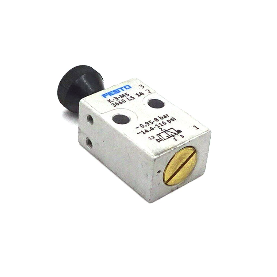 1 PCS NEW Fit FESTO manual direction control valve button valve K-3-M5 3660 - Image 4 of 4