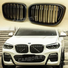 Matte Black M-Look Front Grille Grill For BMW X3 X3M G01 X4 G02 2018-2020