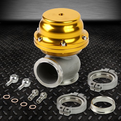 44MM TURBO EXHAUST MANIFOLD GOLD EXTERNAL VBAND WASTEGATE+DUMP PIPE