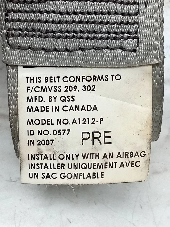 Used Front Right Seat Belt Front fits: 2007 Toyota Camry bucket passenger retrac Foto 4 de 4