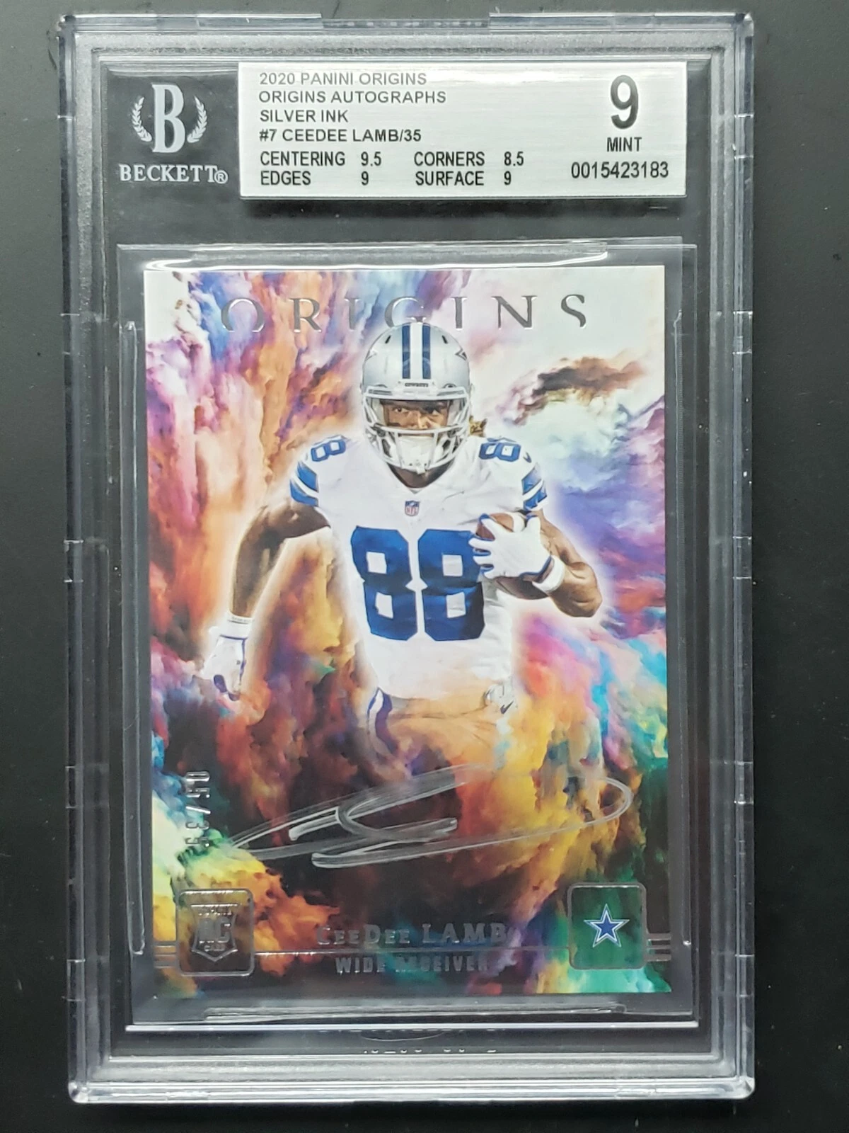 CeeDee Lamb Panini Origins Autographs #OACL Silver Ink