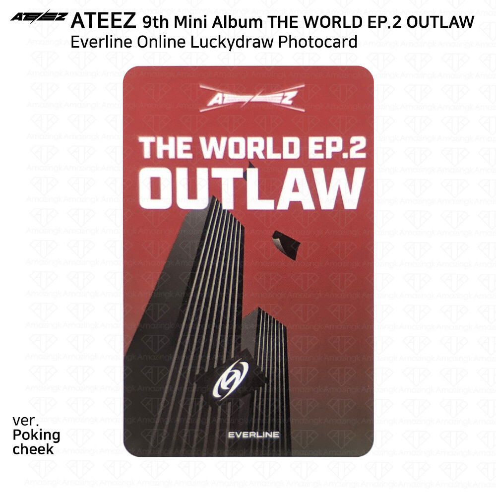 ATEEZ THE WORLD EP.2 OUTLAW Everline Online Lucky Draw Photocard