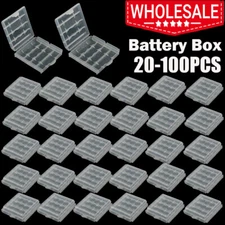 Battery Storage Case Holder Organizer Box For Rechargeable AA AAA Battery Lot
