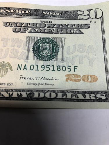 $20 UNIQUE SERIAL NUMBER BIRTHDAY DATE DOLLAR BILL ANNIVERSARY August 5, 1951 - Picture 4 of 11