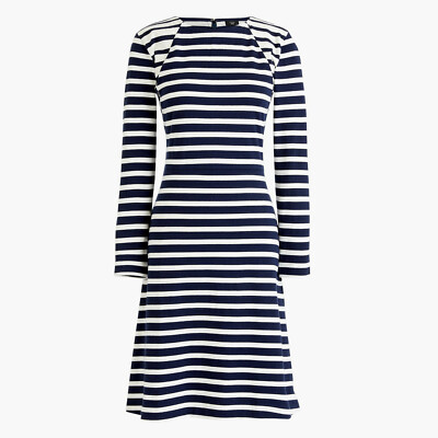 j crew striped knit maxi dress Jcrew Striped Knit High Low Maxi Dress Size S Icon Ivory Navy $120 J Crew