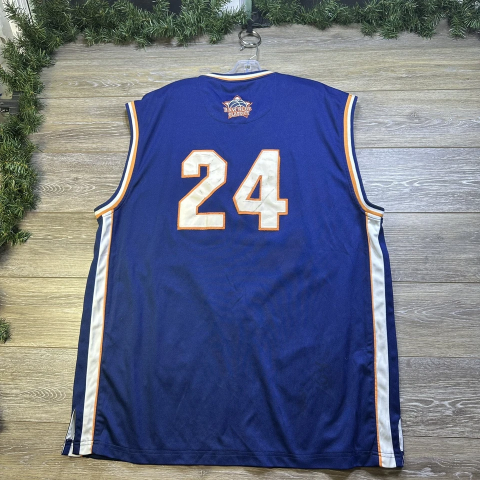 Camiseta de baloncesto vintage talla extra grande (XL) parches bordados por RAW azul Foto 3 de 4