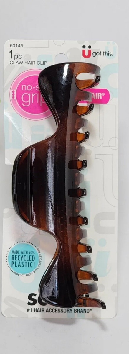 【P】 Scunci No Slip Grip All Day Hold Hair Claw Clip Jaw for Thick Hair