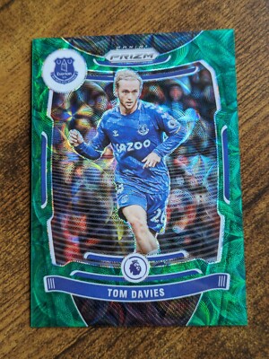 Tom Davies /9 Panini Prizm Premier League 2021-22 Green Breakaway Prizm Everton