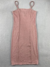 Forever 21 Pink Sparkle Stretch Women’s Small Fitted Mini Party Dress