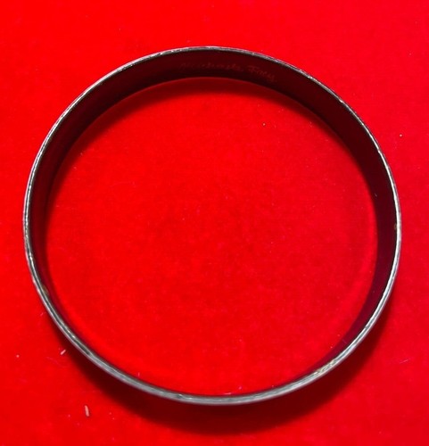 1970' Michaela Frey Brown Pink Green Floral Enamel Bangle Bracelet AUSTRIA DB5 - Picture 3 of 6