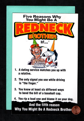 Birthday Redneck Dog Cake Candles For Brother Humorous Large Greeting Card Ebay