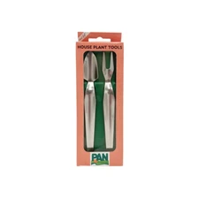 English Garden 7 In. Stainless Steel Mini Fork and Trowel Houseplant Tool Set