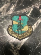 380th Bomb Wing USAF Squadron Patch Rare Vietnam 80s 3” Plattsburgh AFB Subdued