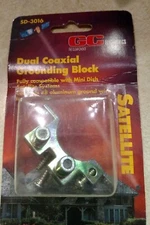 New GC Electronics Dual Coaxial Grounding Block  SD-3016   (7) pieces