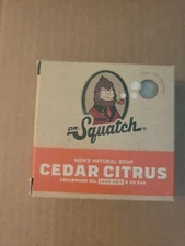 Dr. Squatch All Natural Bar Soap for Men with Zero Grit, Cedar Citrus NEW