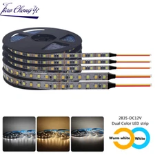 DC5V 12V 1m-5m Double Color CCT LED Strip Light 2835 120Leds/m CW/WW Dual White