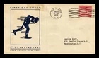 DR JIM STAMPS US COVER III WINTER OLYMPICS FDC SCOTT 716 DAMAGED TOP BACK