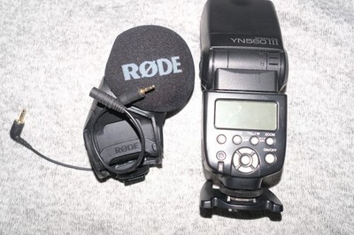 RODE Stereo VideoMic Pro Rycote + 3.5mm to 2.5mm adapter + YN560III Flash