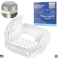Adjustable Lock Bed Sheet Holders - 4PCS, 4-Level Fit for Any Mattress Size