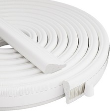 196” Wedge-Shape Foam Window Weather Stripping Door Seal 196", White