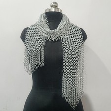 Chainmail Scarf Handmade European Weave Medieval Fantasy Costume Unique Gift