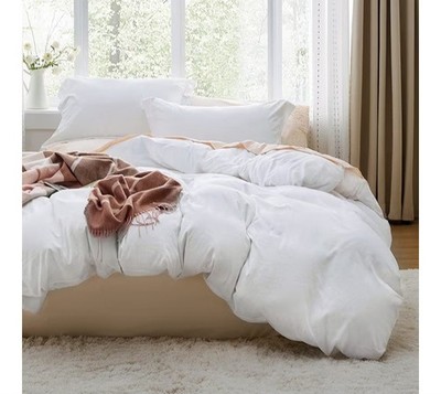 Bedsure White Oversized King 120'' x 98'' Duvet Cover & 2 Pillowcases NEW