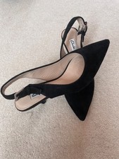 Clarks Black Suede Slingbacks Sz. 5/38 VGC
