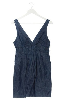 SISLEY Blusenkleid Damen Kleid Gr. DE 36 blau Casual-Look