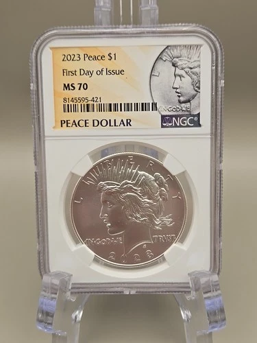 2023 Peace Silver Dollar $1 NGC MS 70 First Day Of Issue