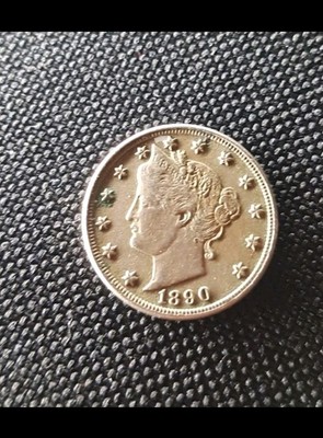 Uncirculated 1890 V Nickel Rare condition coin.