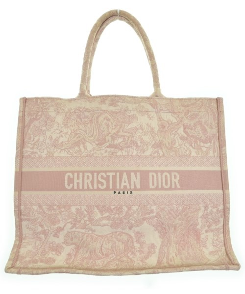 Christian Dior Tote Bags PinkxIvory(Patterned) 2200652144864