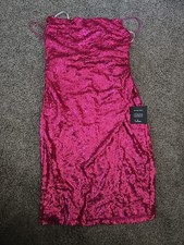 Lulus Magenta Tulip Dress Size Large 