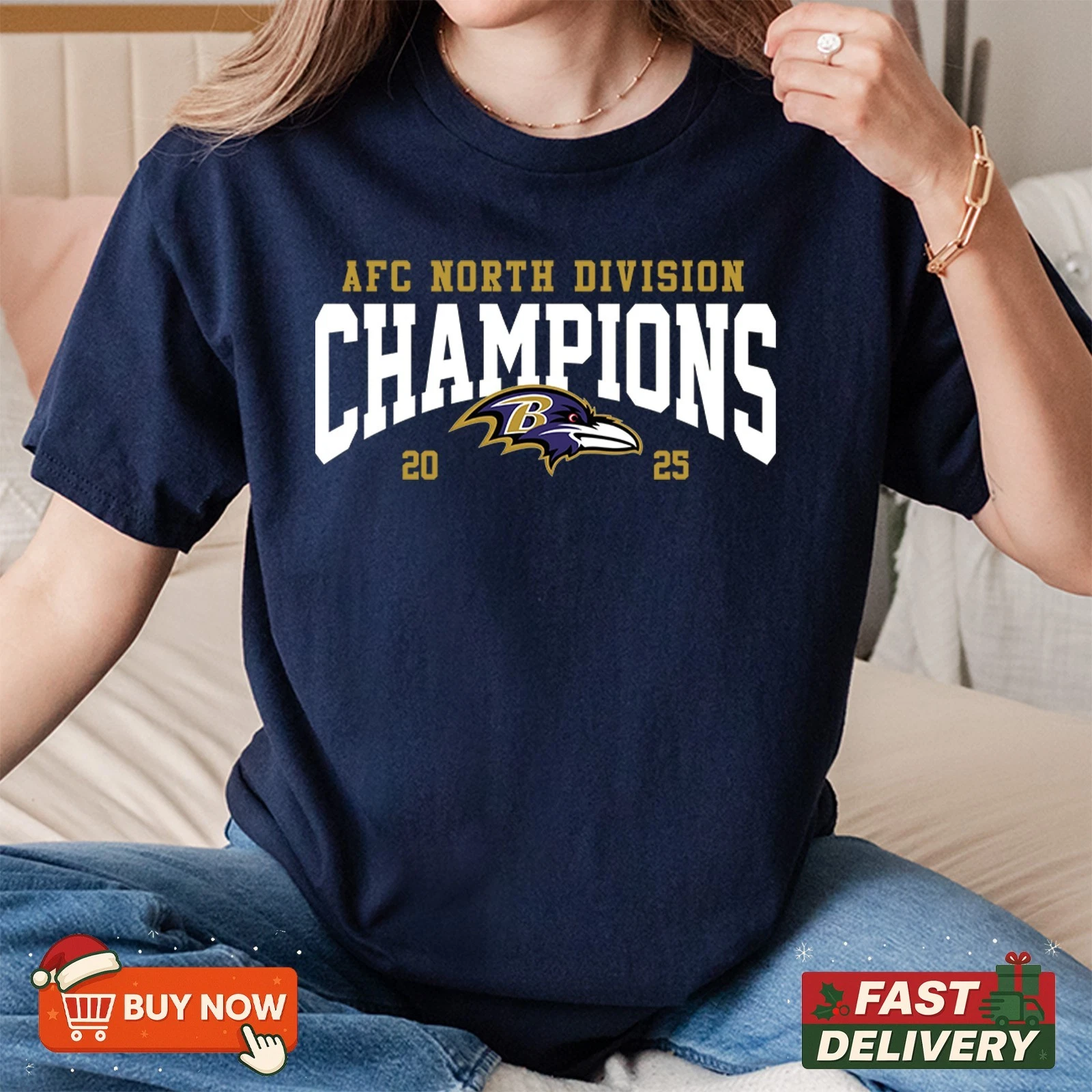 Baltimore Ravens 2025 AFC North Division Champions TShirt