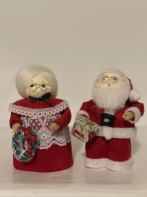 Vintage Paper Mache Santa & Mrs Clause Figurines ? Kathy s Kids Christmas Decor