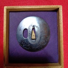 Japanese Tsuba Copper Red Horse Design Signed Goto Mitsutaka Mei with Box