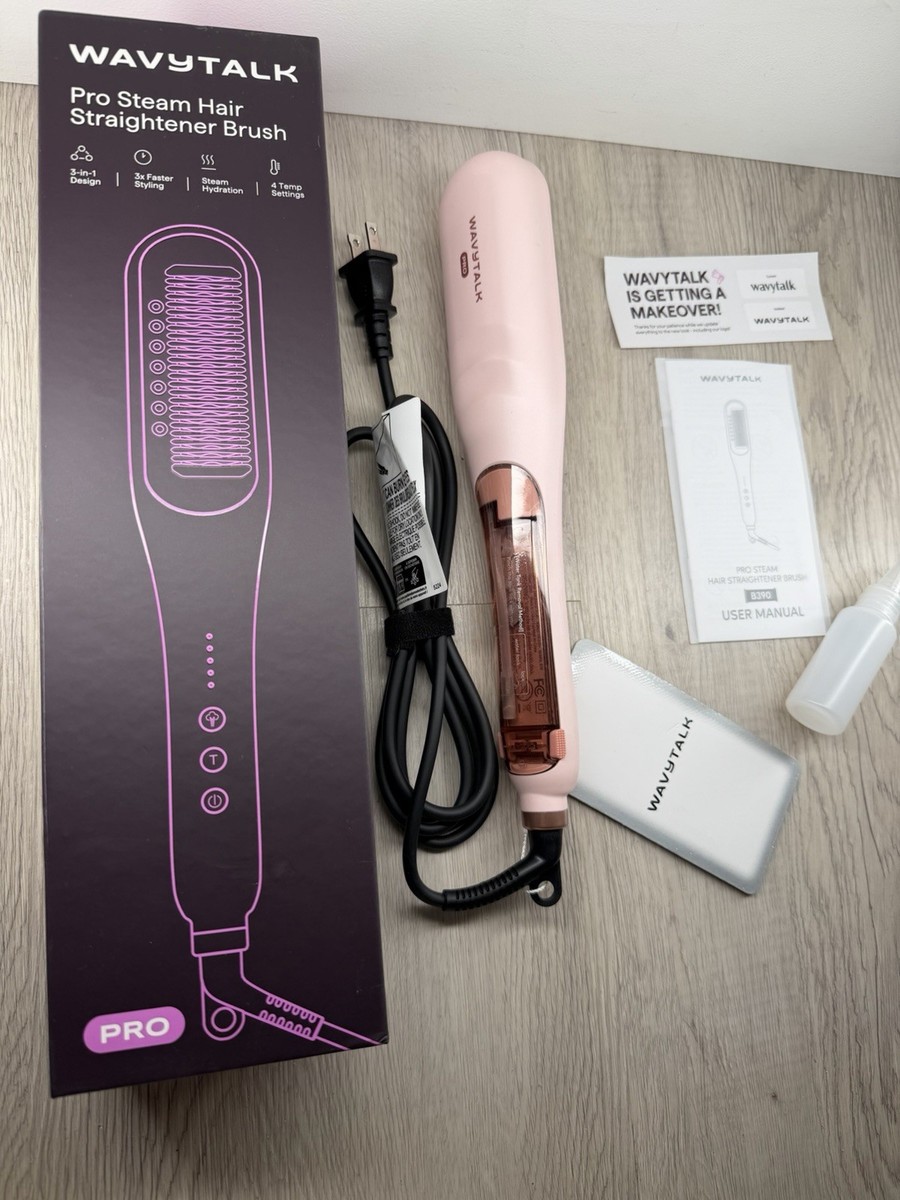 Wavytalk Pro Steam Hair Straightener Brush, Steamline Pro 3 in 1