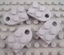 LEGO Lot of 4 Light Bluish Gray 3x2 Plates with Hole