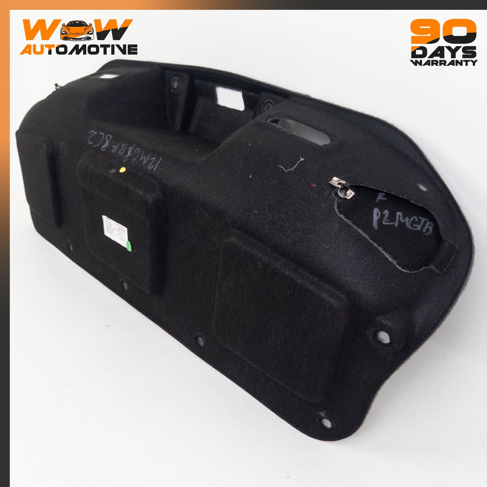 08-19 MASERATI GRANTURISMO S REAR TRUNK INNER COVER TRIM 80307806 GREY OEM