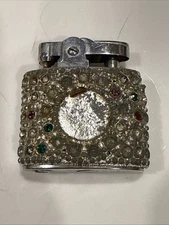 Star-Lite Automatic Super Lighter Vintage Japan Cigarette Missing Rhinestones
